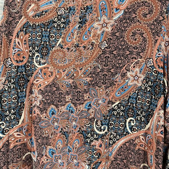 🌙 Skye’s The Limit Boho Paisley Nightgown 3X – Soft Knit, Lace Trim, Luxe Loung - Picture 6 of 6